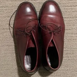 Ermenegildo Zegna leather chukka boots, size 9, burgundy brown, Made in Italy Ermenegildo Zegna // Leather Chukka Boots // Burgundy (US  main image 3